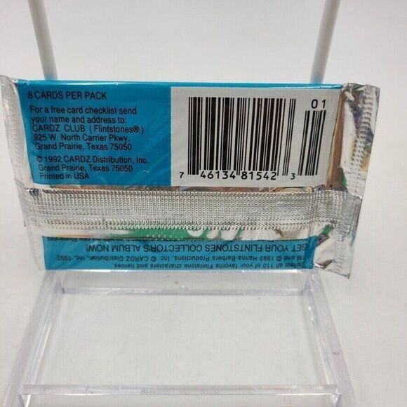 Vintage Fred Flintstone Plush Opened Barney Rubble Pez Trading Cards Sealed Toy - Picture 11 of 13